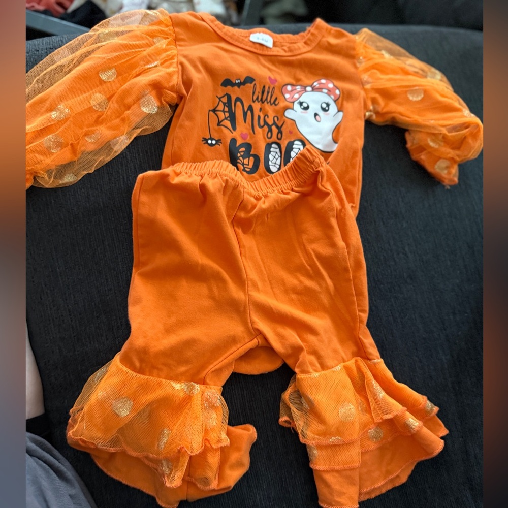 Orange Halloween Baby Outfit